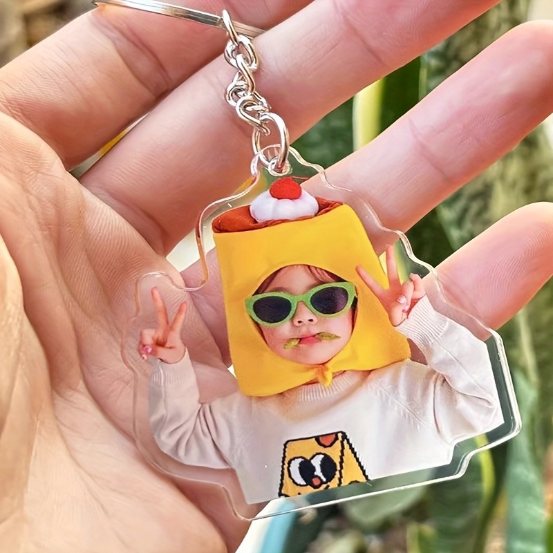 Personalized Engraved Gift - Gantungan Kunci Foto dan Teks Pasangan