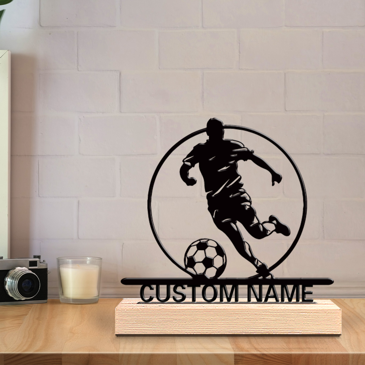 Patung Logam Pemain Sepak Bola - Personalized Engraved Gift ulasan dan harga
