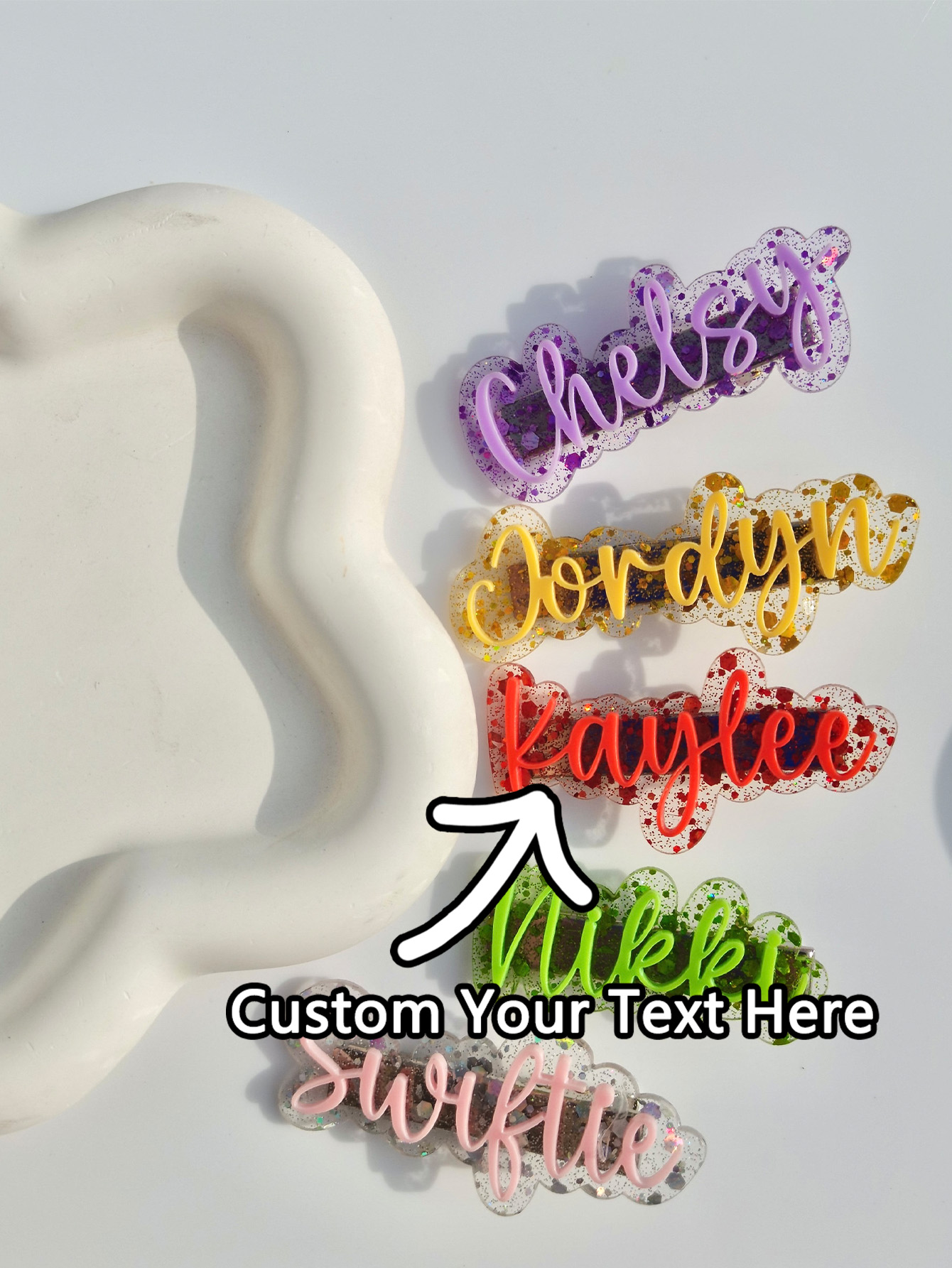 1 Buah Jepit Rambut Kustom - N - Personalized Engraved Gift ulasan dan harga